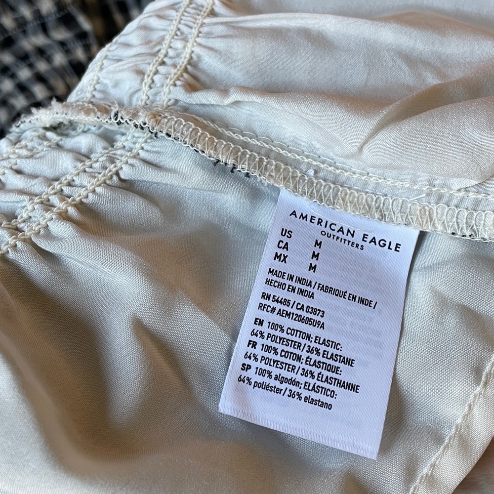 American Eagle Puff Sleeve Smocked Mini M - Picture 13 of 15